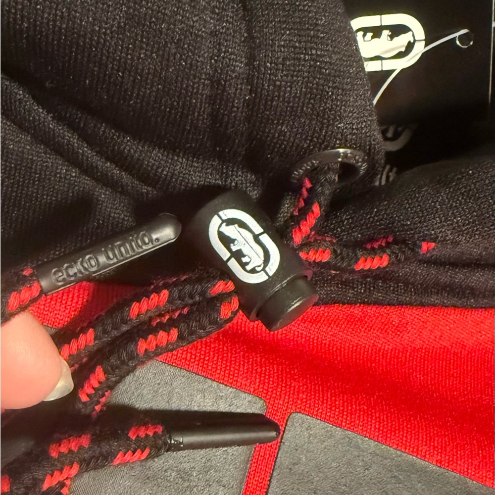Ecko Unlimited Black, Red & White Colorblock Pullover Hoodie. Men’s large D10 - Picture 4 of 7